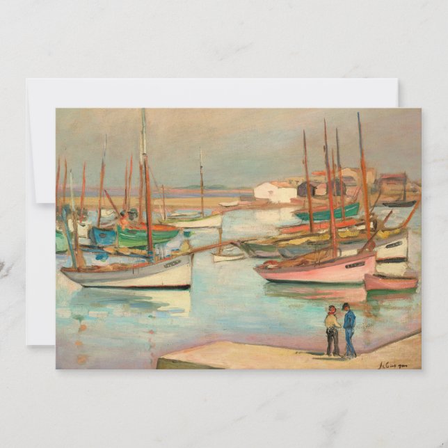 Puerto en la isla de Yeu | Henri Lebasque (Anverso)