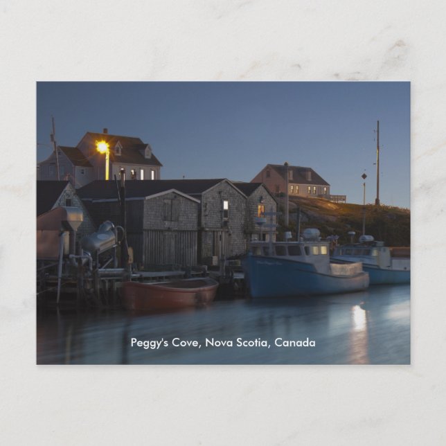 Puerto en la postal Peggy's Cove (Anverso)