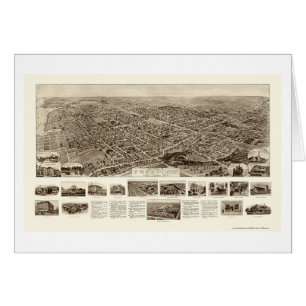 Puerto franco, mapa panorámico de NY - 1909