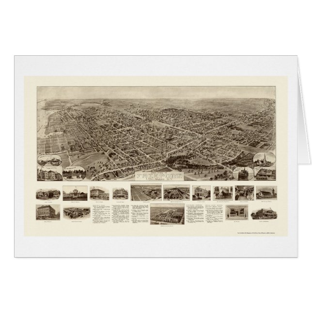 Puerto franco, mapa panorámico de NY - 1909 (Anverso (Horizontal))