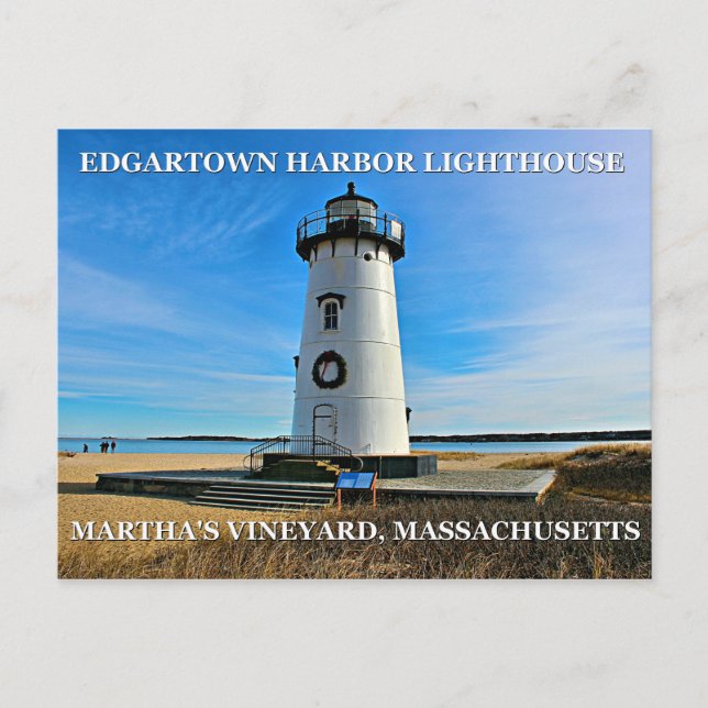 Puerto ligero de Edgartown, postal de Massachusett (Anverso)