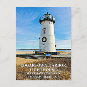 Puerto ligero de Edgartown, postal de Massachusett