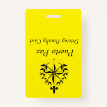 Puerto Paz - Tarjeta de penalidad de conducir (ama