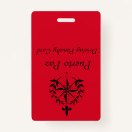 Puerto Paz - Tarjeta de penalidad de conducir (roj