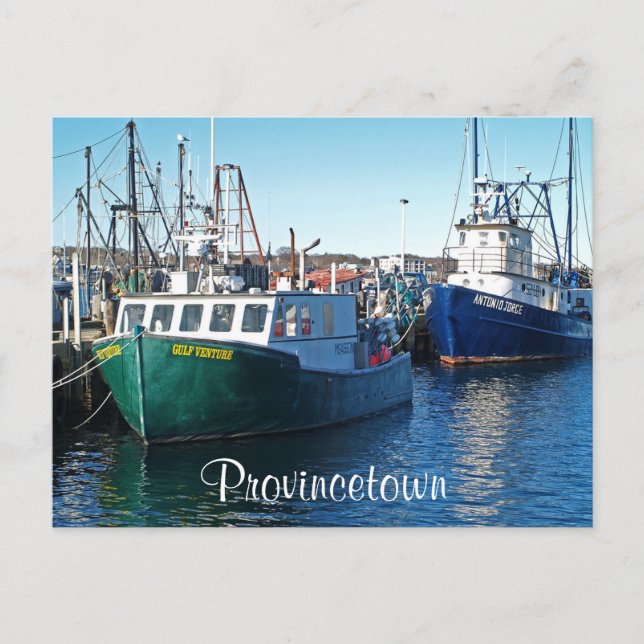 Puerto Provincetown de Cape Cod, Tarjeta de Post M (Anverso)