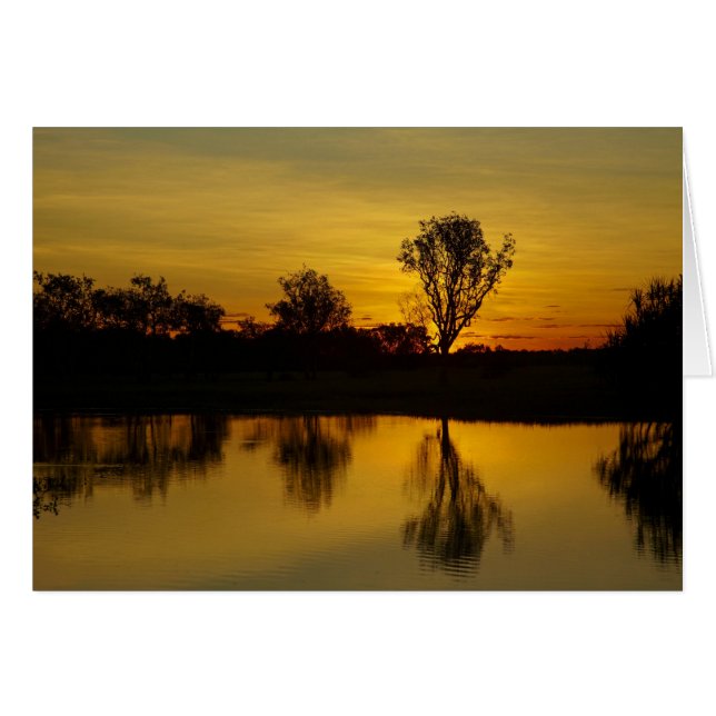 Puesta de sol, Billabong de agua amarilla (Anverso (Horizontal))