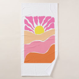 Puesta de sol boho rosa pálido y naranja