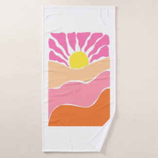 Puesta de sol boho rosa pálido y naranja