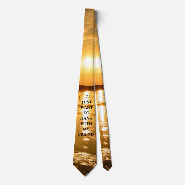 Puesta de sol con lema - Corbata (Anverso)