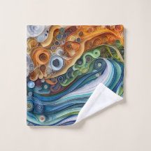 Puesta de sol de ola del océano con relieve expres