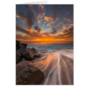 Puesta de sol desde la playa de Tamarach