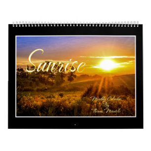 Puesta de sol en calendario mensual de Thomas Minu