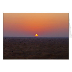 puesta de sol en el desierto de dubai
