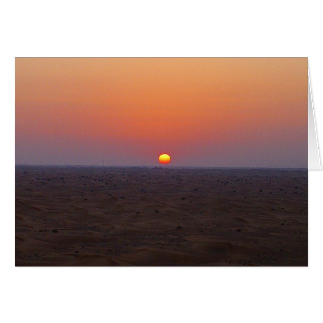 puesta de sol en el desierto de dubai (Anverso (Horizontal))