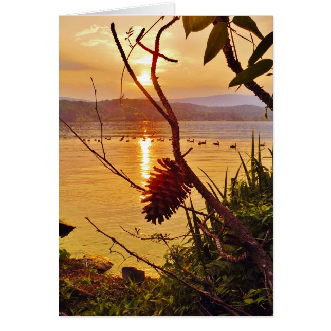 Puesta de sol en el lago Pinecone (Frente)