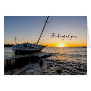Puesta de sol en el malecón de velero Gulf Breeze 