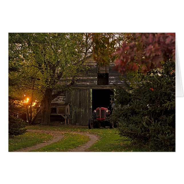 puesta de sol en el país (Anverso (Horizontal))