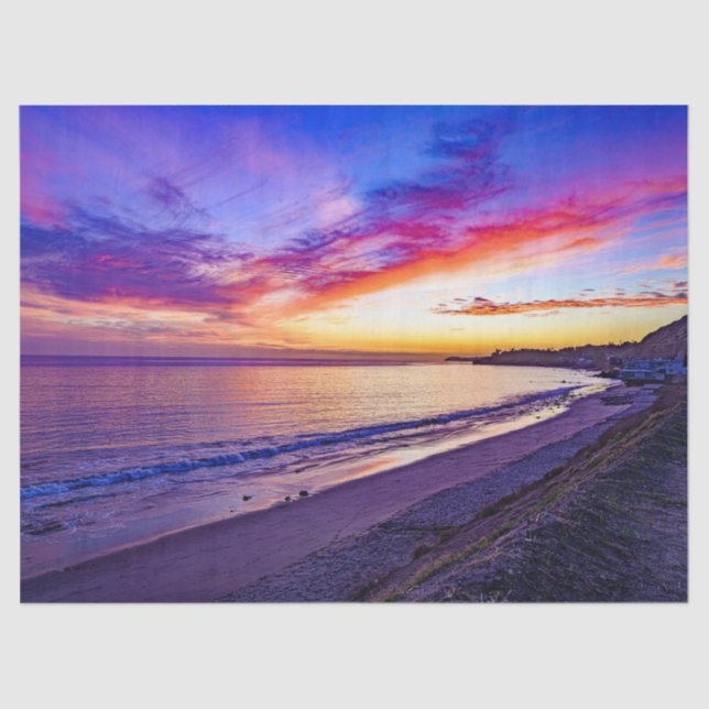 puesta de sol en el papel higiénico de la playa (Anverso)