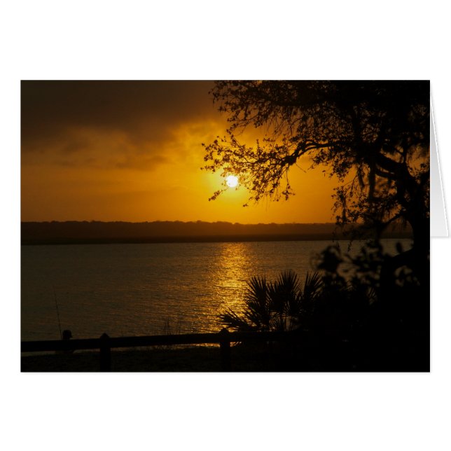 puesta de sol en el río (Anverso (Horizontal))