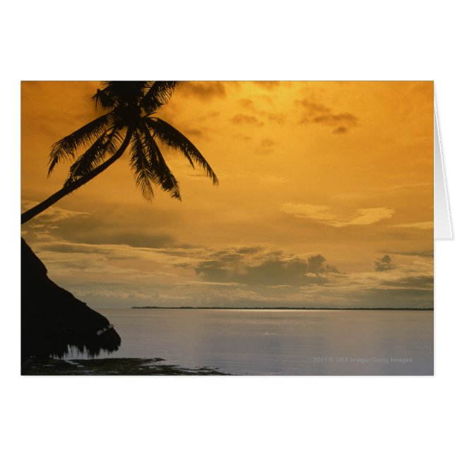 Puesta de sol en la playa (Anverso (Horizontal))