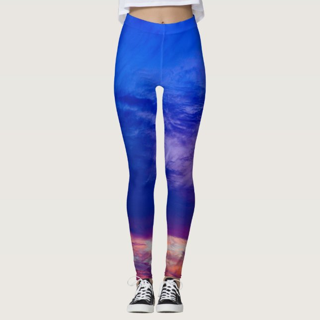 puesta de sol en la playa 3 leggings (Anverso)