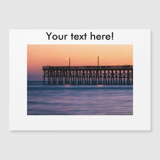 Puesta de sol en la playa del muelle (Anverso)