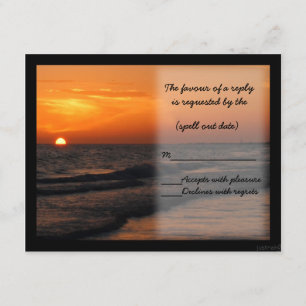 puesta de sol en la playa ii rsvp