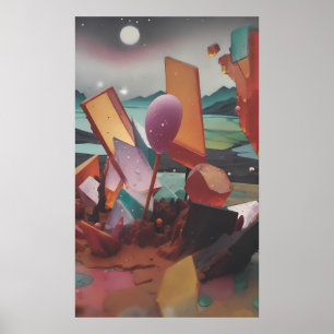 Puesta de sol en las tierras de caramelo - Arte de