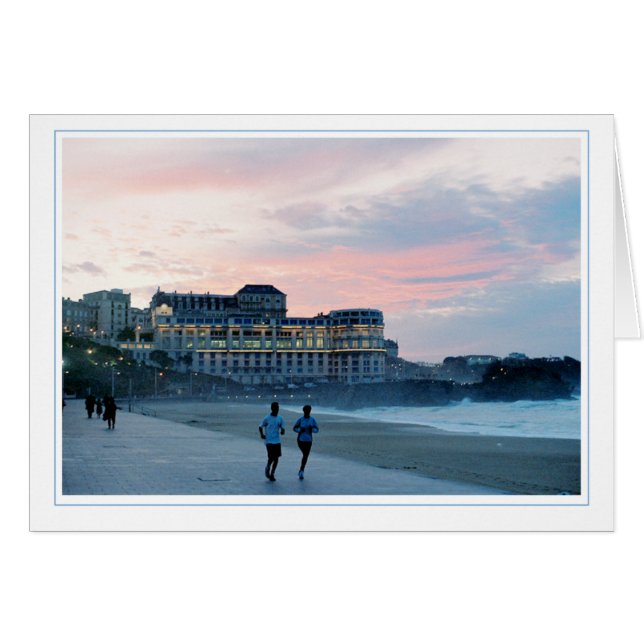 Puesta de sol invernal, la Grande Plage (Anverso (Horizontal))