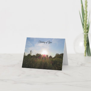 Puesta de sol más allá de los árboles - Tarjeta Pe