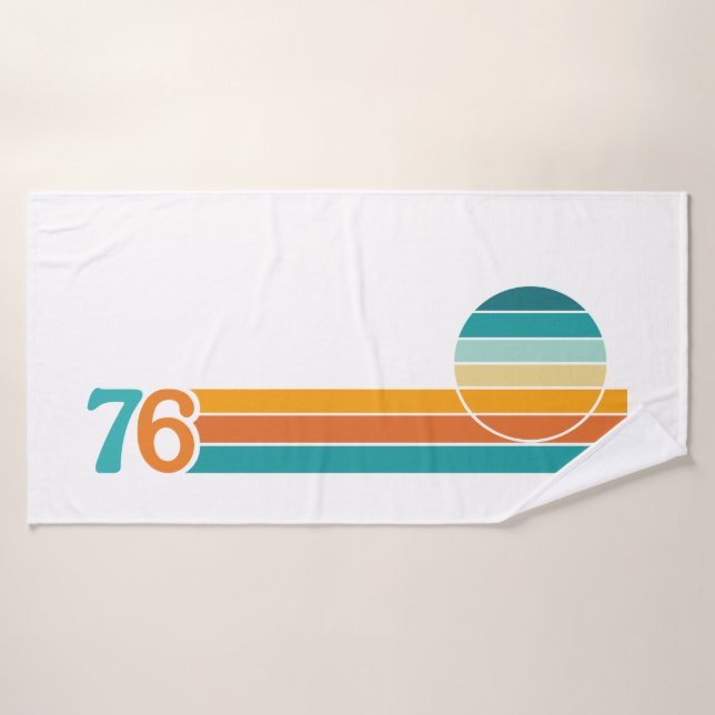 Puesta de sol retro 76 (Toalla de baño)