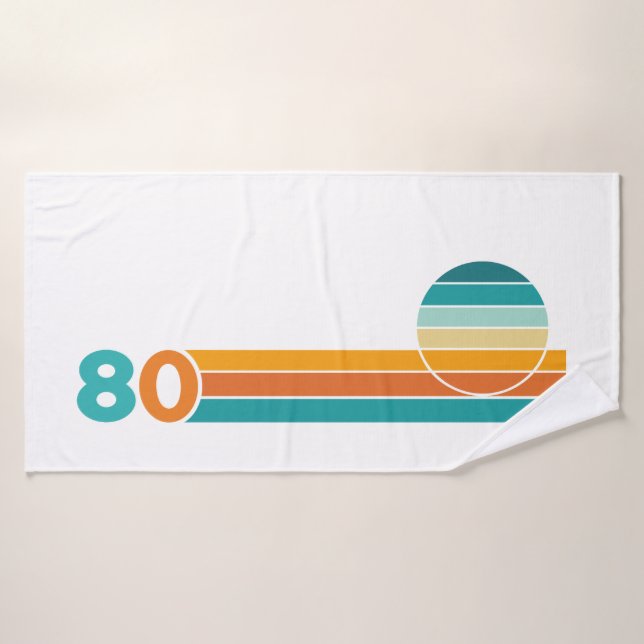 Puesta de sol retro 80 (Toalla de baño)