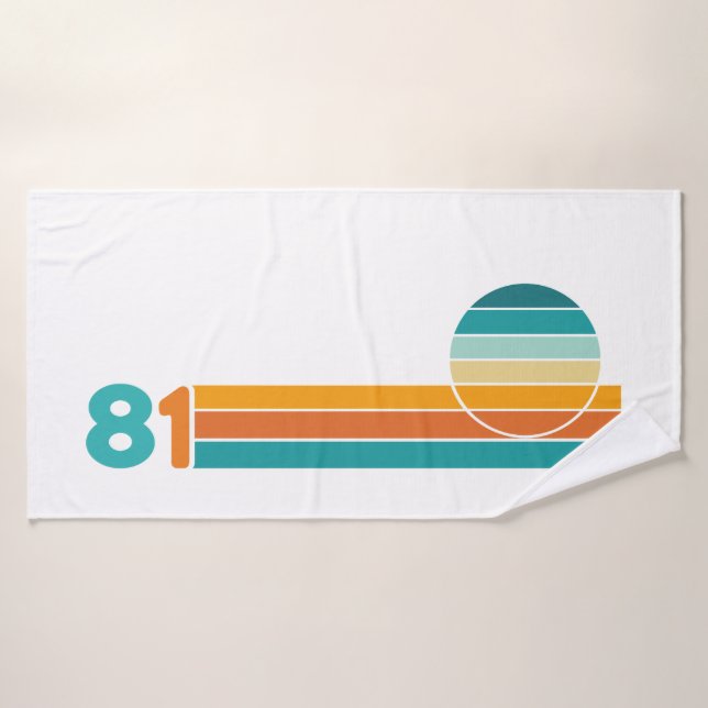 Puesta de sol retro 81 (Toalla de baño)