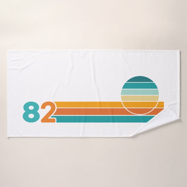 Puesta de sol retro 82 (Toalla de baño)