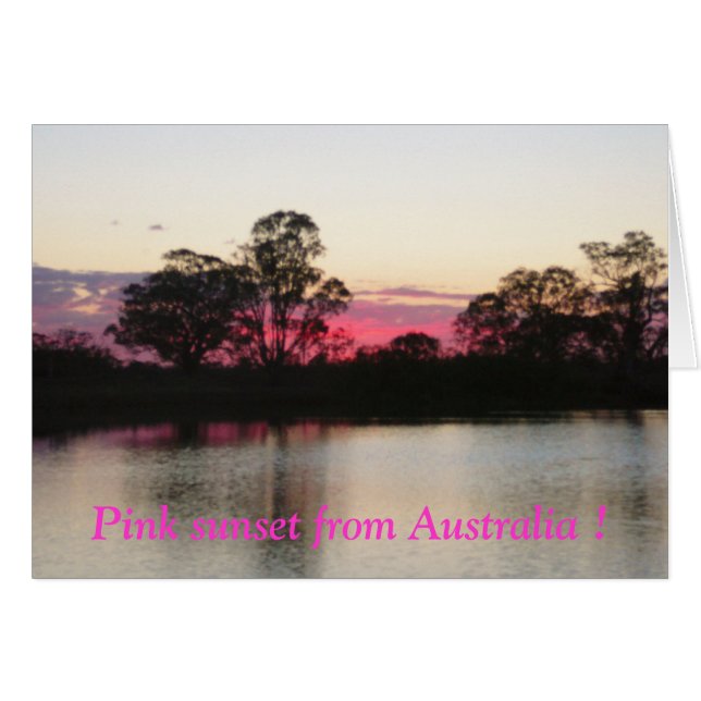 ¡Puesta de sol rosa en Australia! (Anverso (Horizontal))