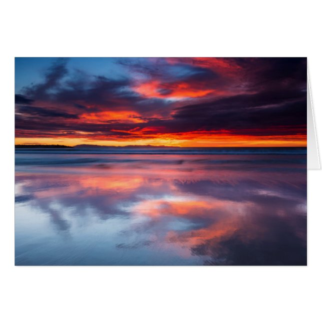 Puesta de sol sobre las Islas del Canal, CA (Anverso (Horizontal))
