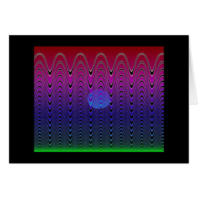 Puesta del sol azul #7 (tarjeta) del pixel (Anverso (Horizontal))