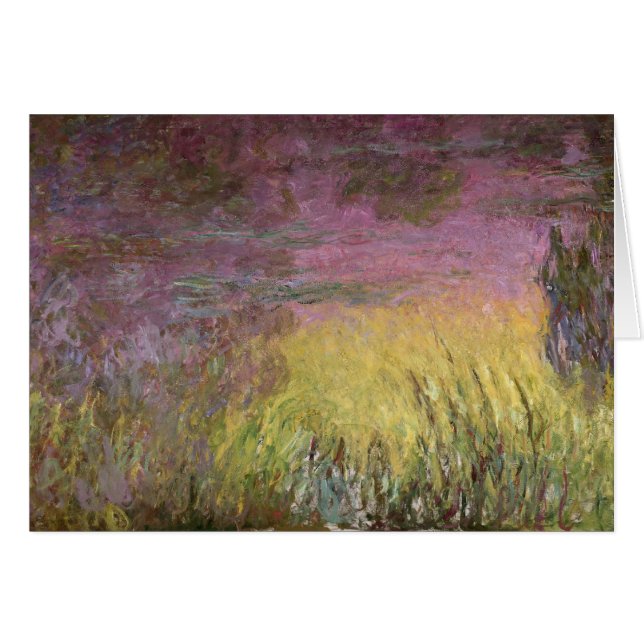 Puesta del sol de Claude Monet el | Waterlilies, (Anverso (Horizontal))