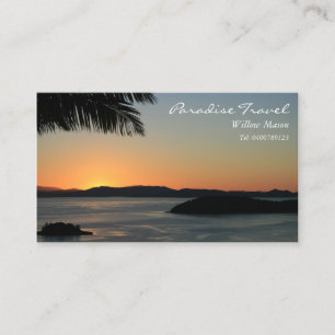 Puesta del sol de la palma, tarjeta de visita del
