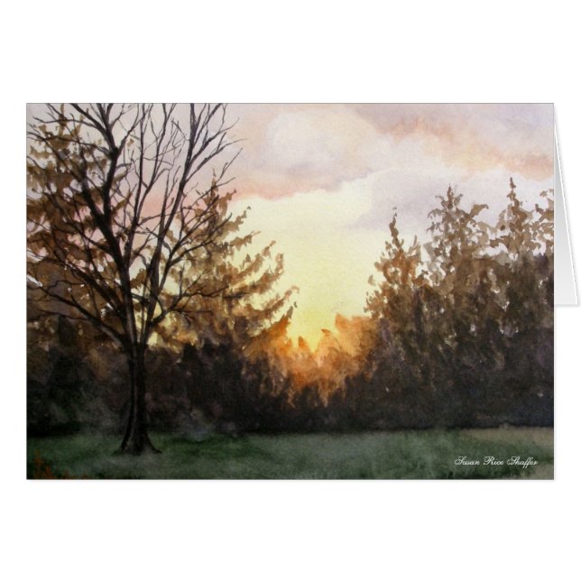 Puesta del sol de mi ventana del estudio (Anverso (Horizontal))