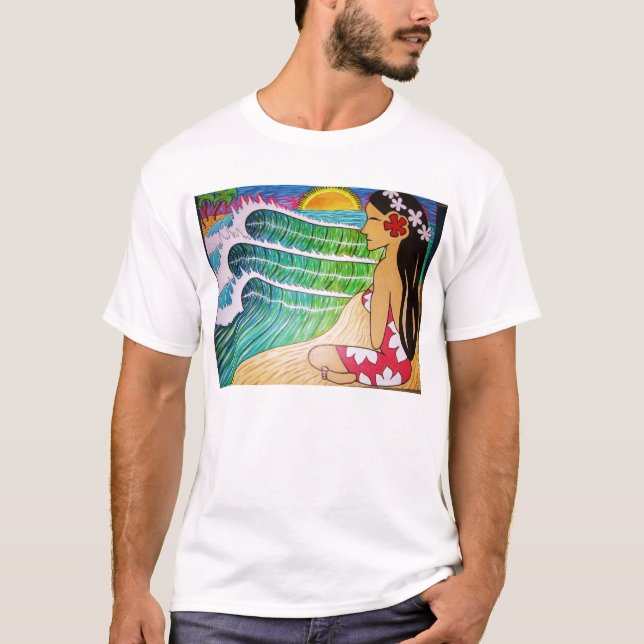 Puesta del sol del chica de Hinano de la camisa de (Anverso)