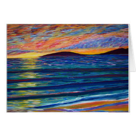 puesta del sol del color