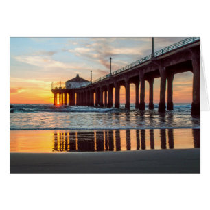 Puesta del sol del embarcadero de Manhattan Beach