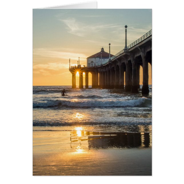 Puesta del sol del embarcadero de Manhattan Beach (Frente)