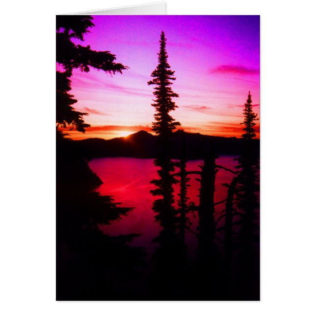 Puesta del sol del lago crater (Frente)