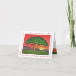 Puesta del sol del navidad del acacia