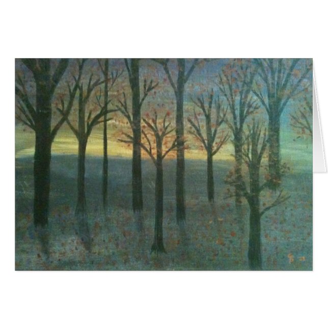 Puesta del sol del otoño (Anverso (Horizontal))