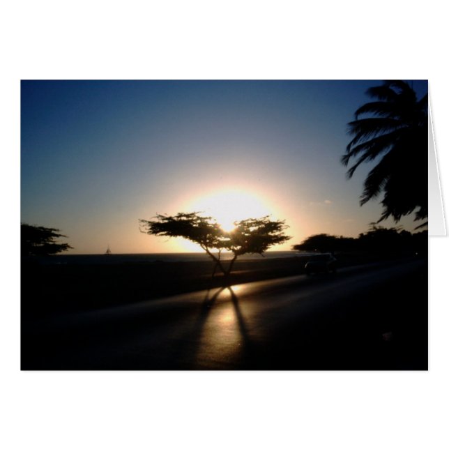 Puesta del sol en Aruba (Anverso (Horizontal))