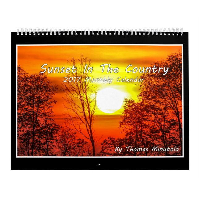 Puesta del sol en el calendario del país 2017 (Tapa)
