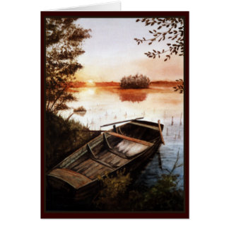 Puesta del sol en el lago